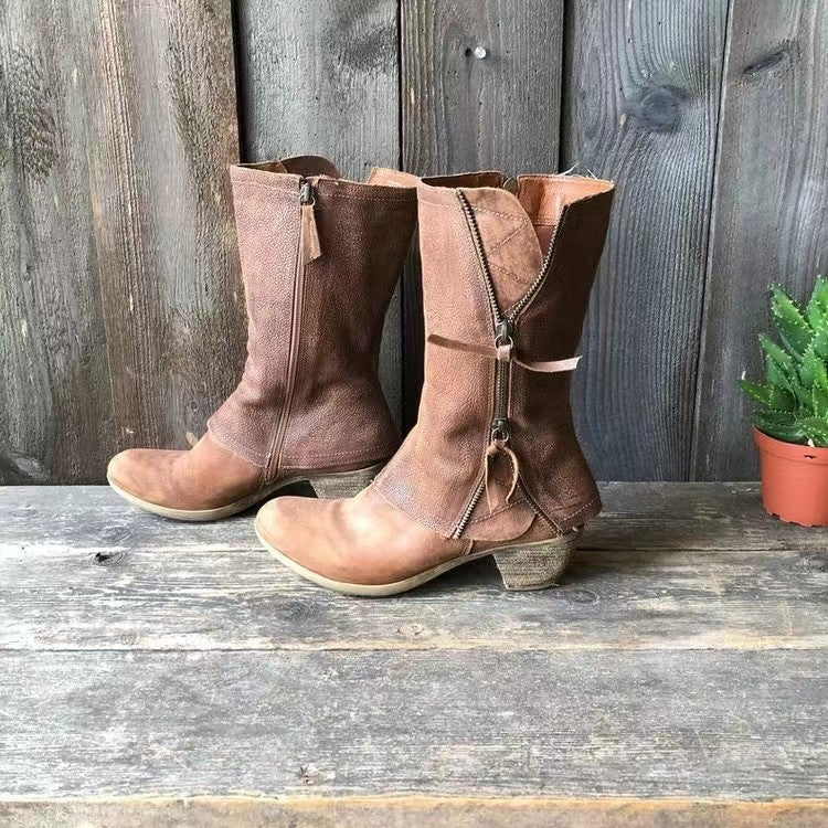 Amparo Botas de Piel de Otoño