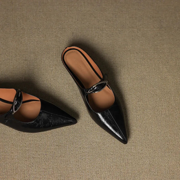 Alour Mules de Piel Auténtica