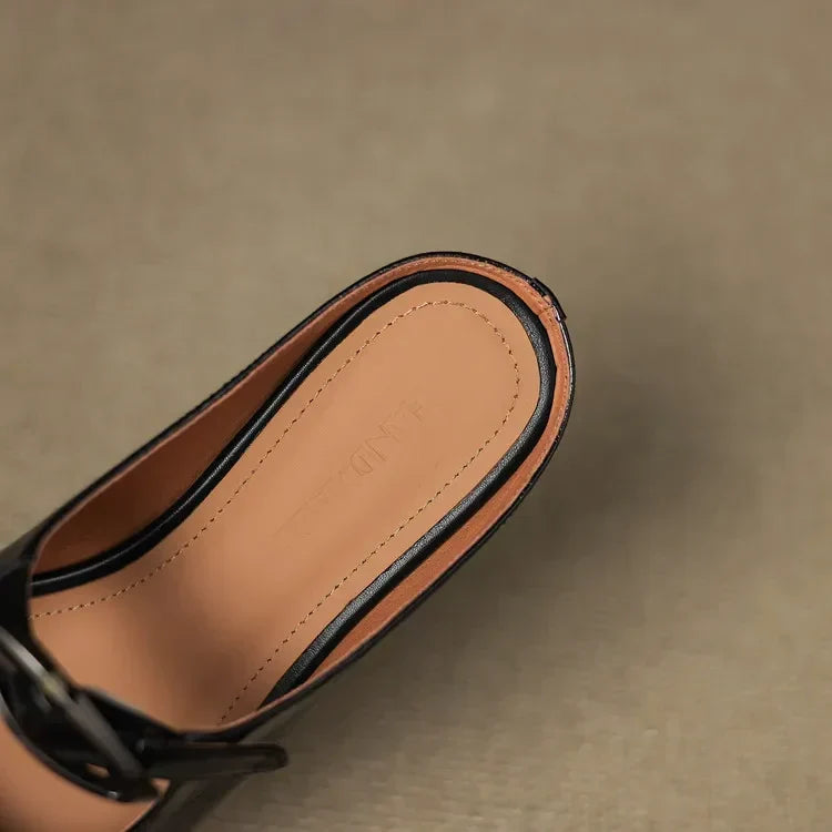 Alour Mules de Piel Auténtica