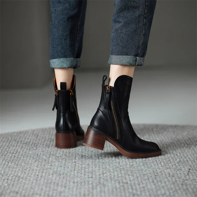 Grazia | Botines de Tacón Ancho