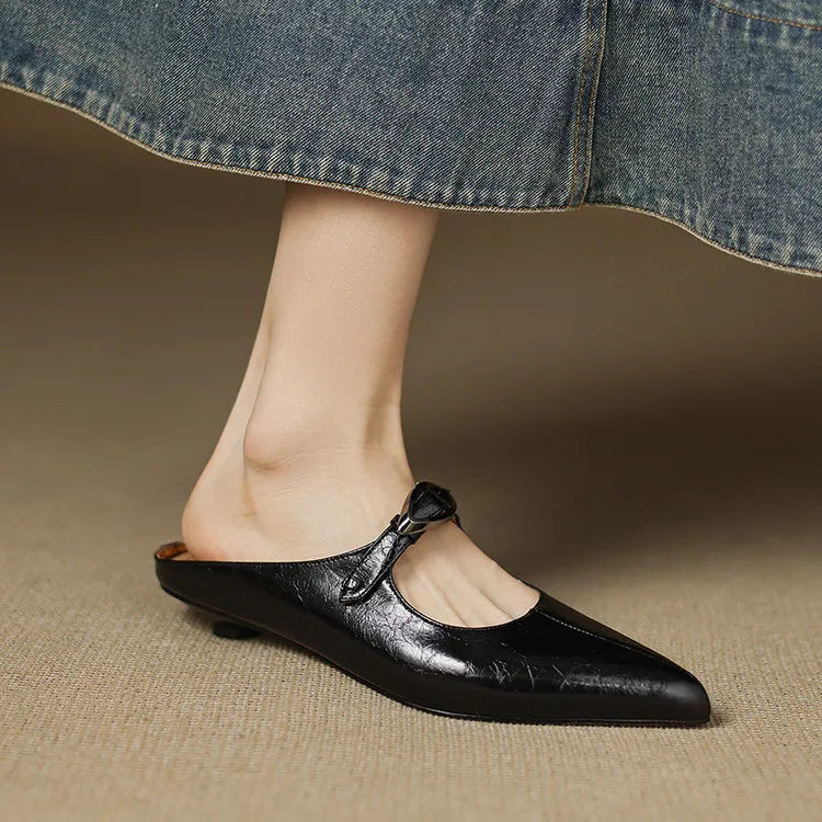 Alour Mules de Piel Auténtica