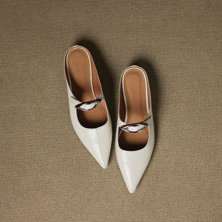 Alour Mules de Piel Auténtica