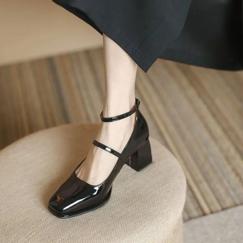 Zapatos de Tacón Elegantes con Tira de Tobillo