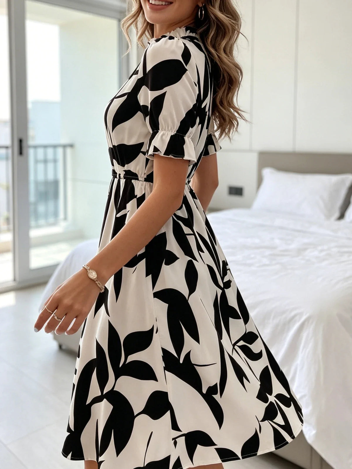 Blair | Vestido Mini de Estampado Botánico
