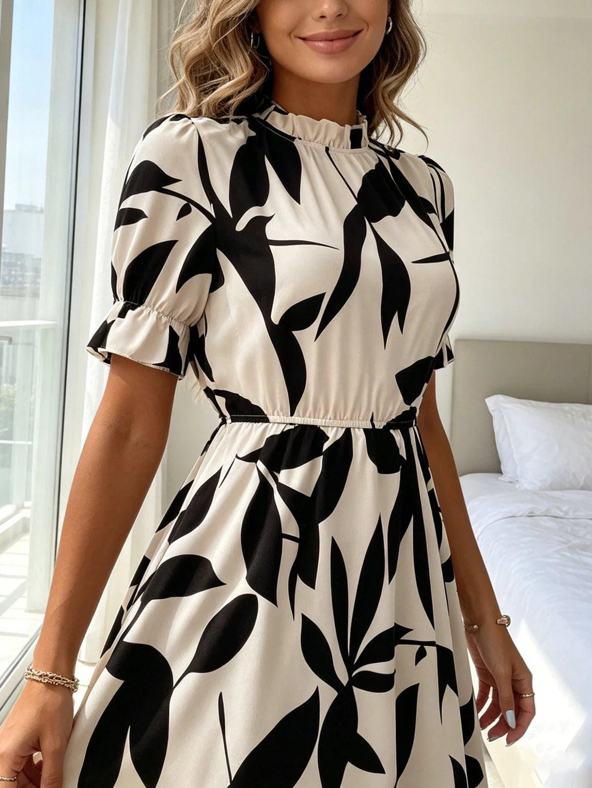 Blair | Vestido Mini de Estampado Botánico