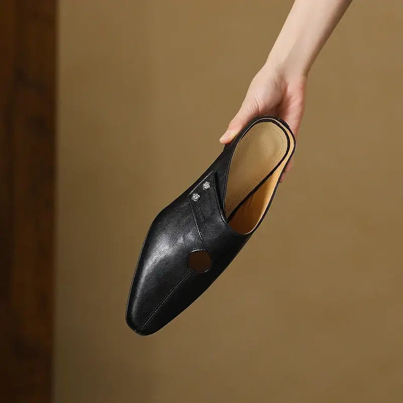 Agnit Mules de Piel Auténtica