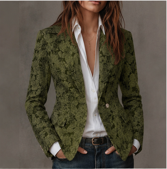 Estelle | Blazer Entallado de Jacquard de Cashmere