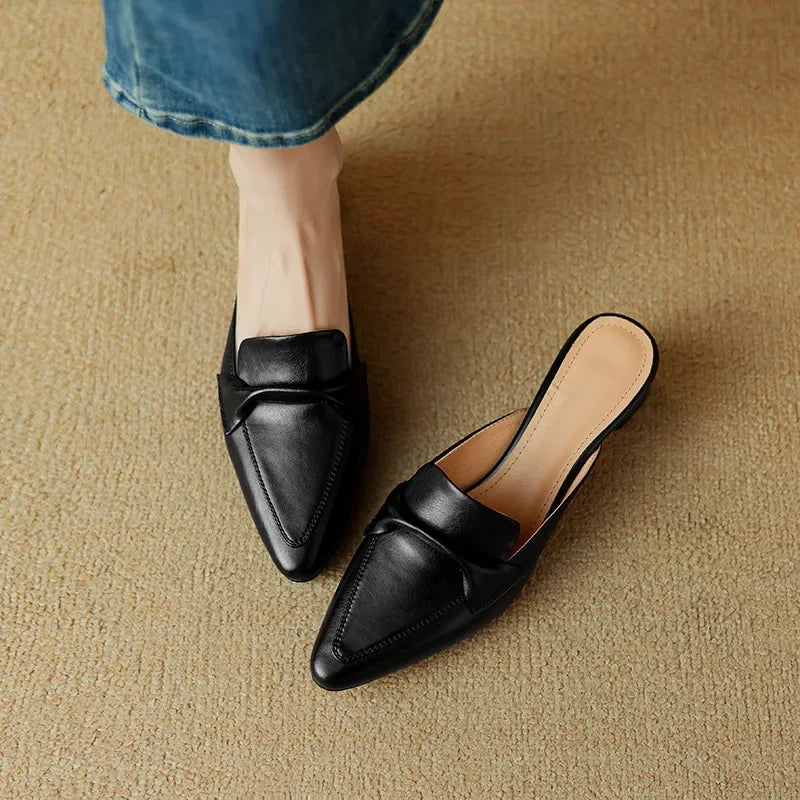 Alaya Mules de Piel Auténtica