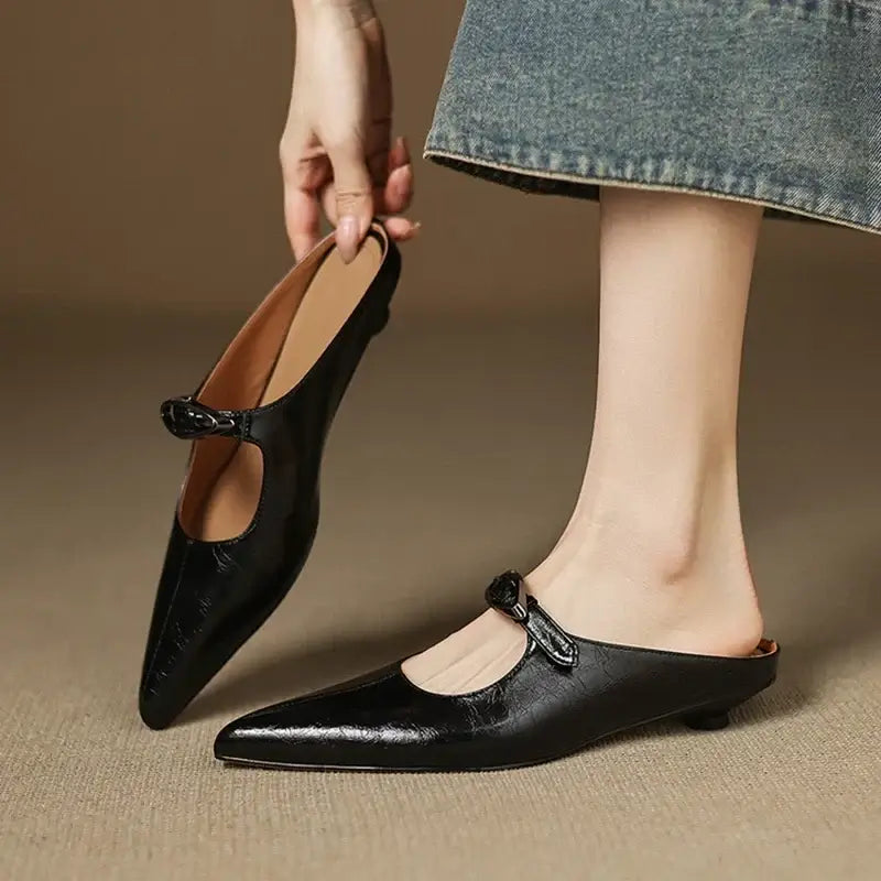 Alour Mules de Piel Auténtica