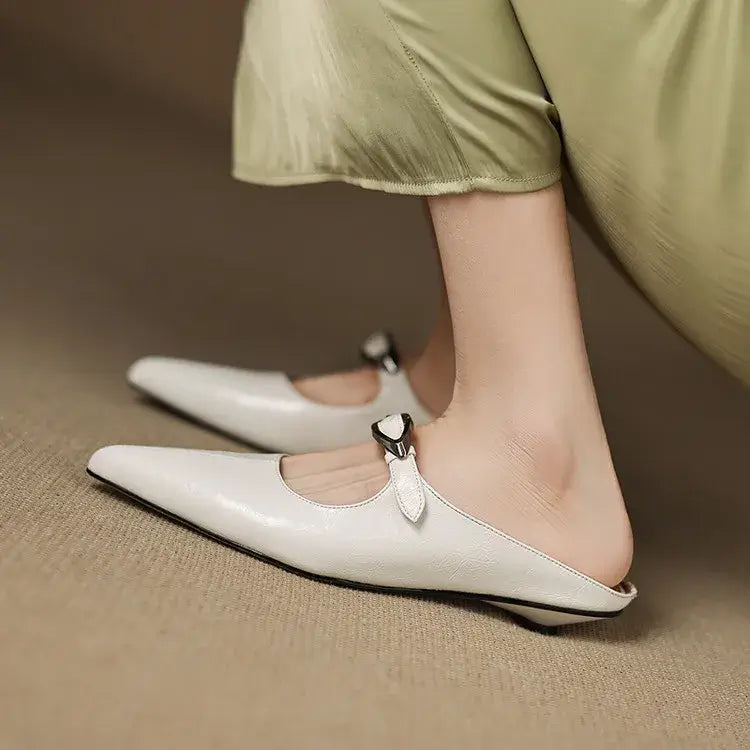 Alour Mules de Piel Auténtica