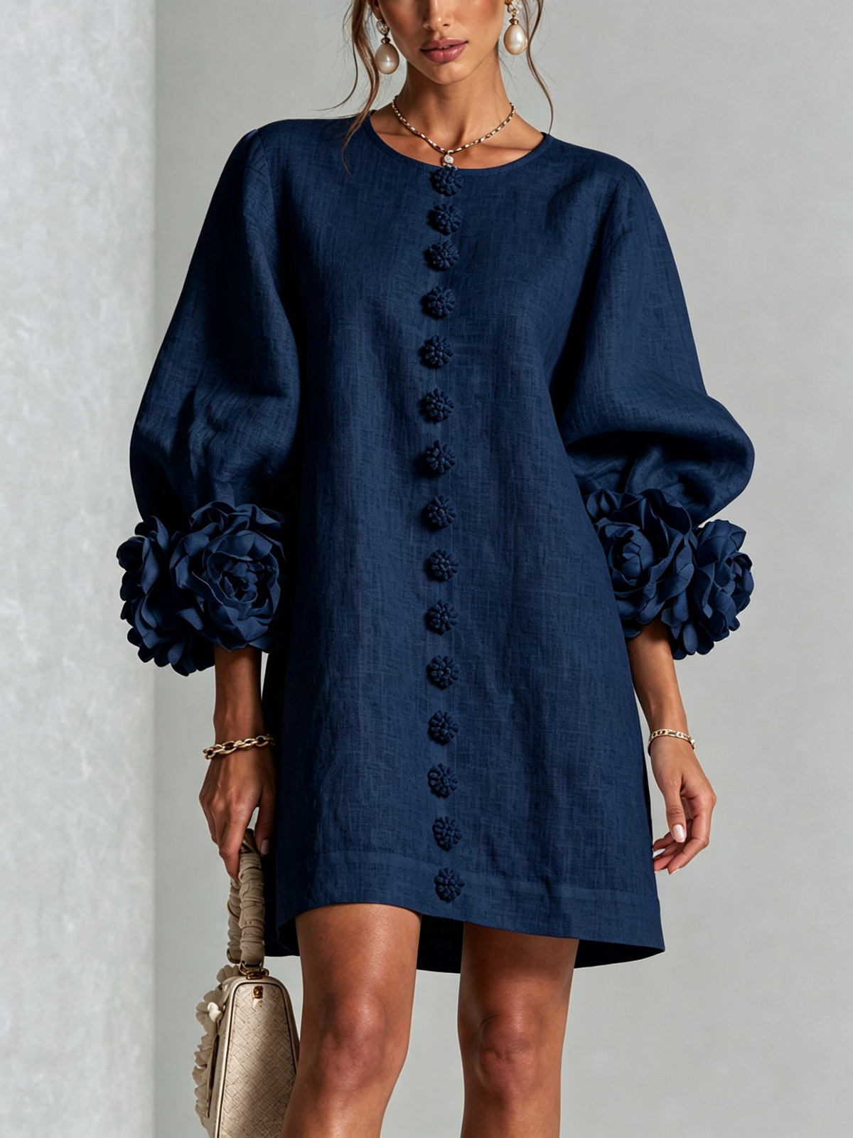 Iselle | Vestido Mini Florence Floral con Botones