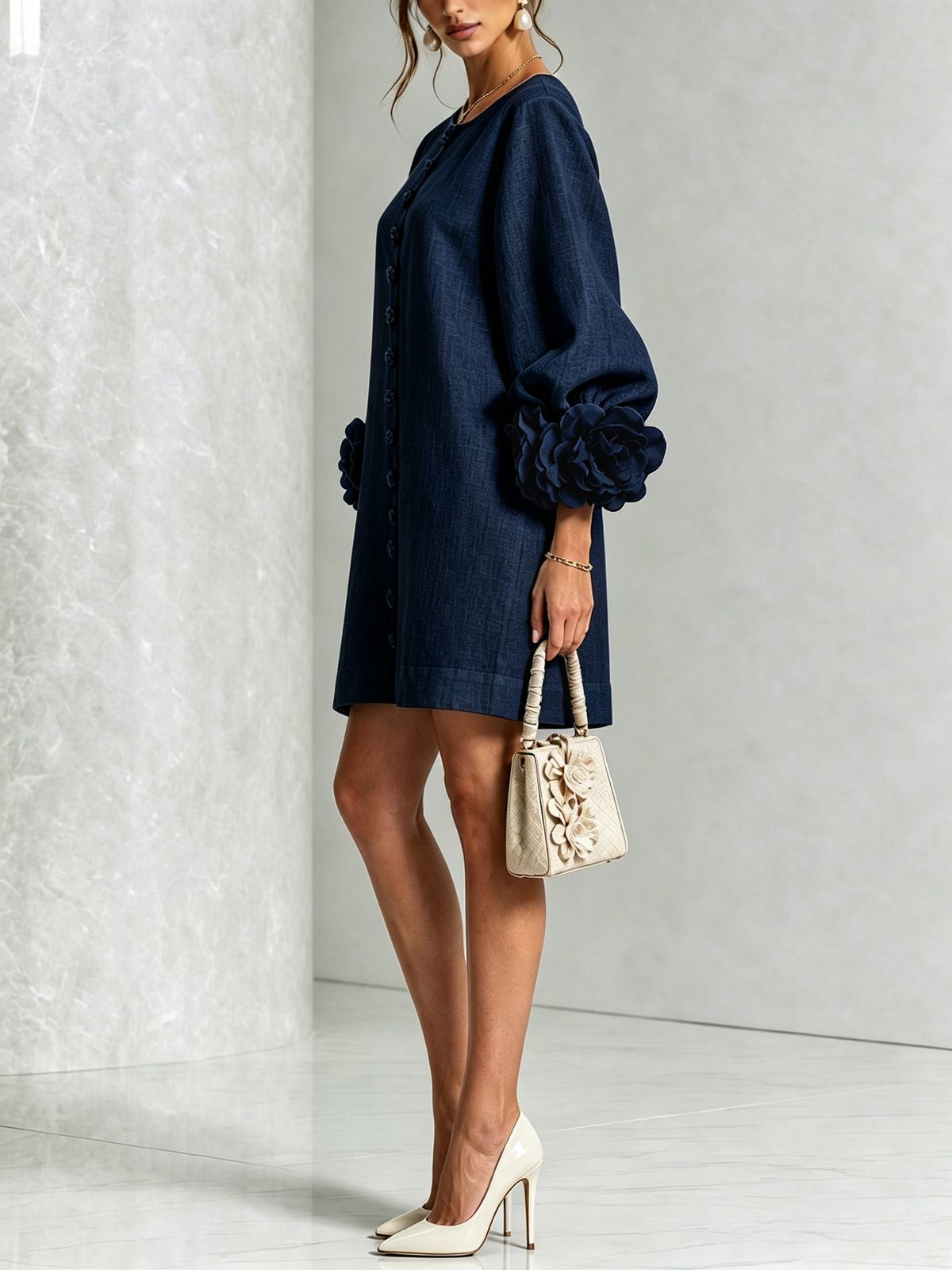 Iselle | Vestido Mini Florence Floral con Botones