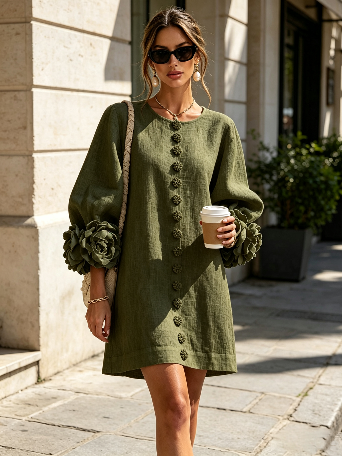 Iselle | Vestido Mini Florence Floral con Botones