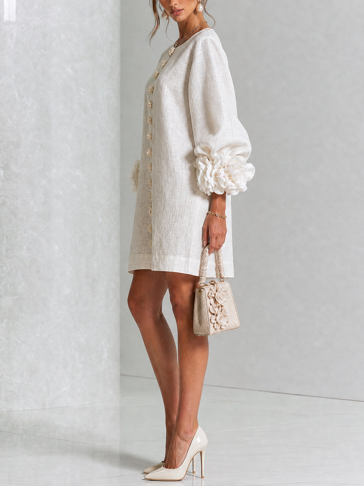 Iselle | Vestido Mini Florence Floral con Botones