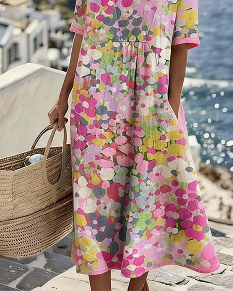 Elene Vestido Midi Floral Ligero