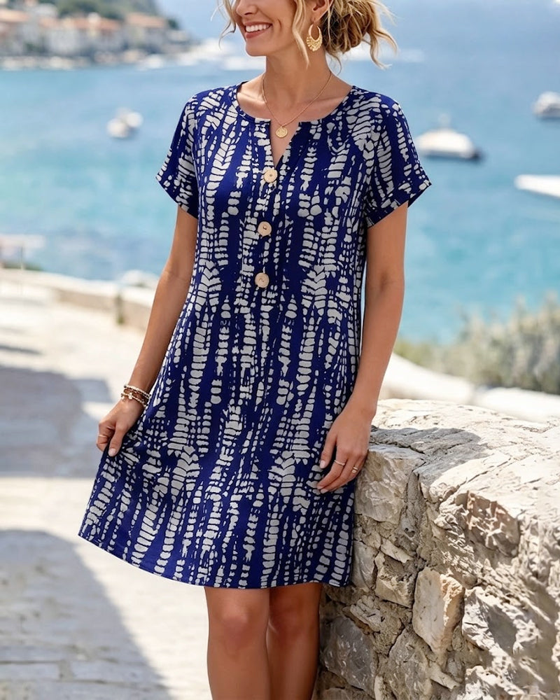 Halle | Vestido Evasé con Bloques de Color
