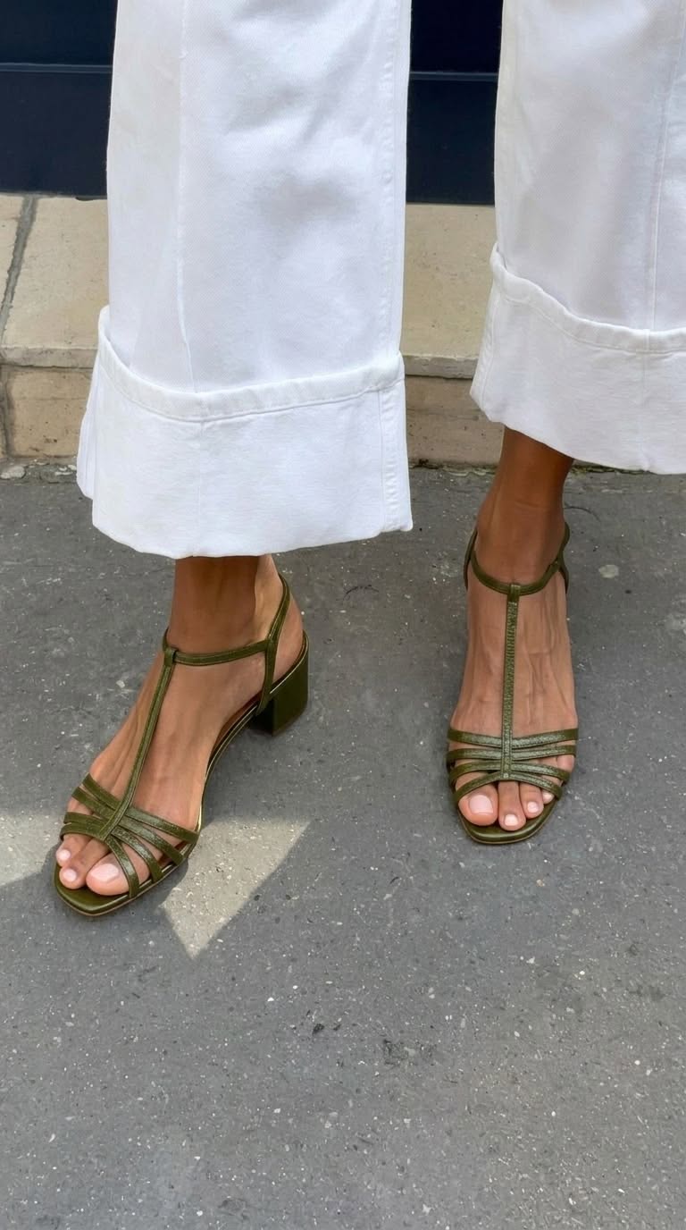 Allegra Sandalias Doradas de Tiras