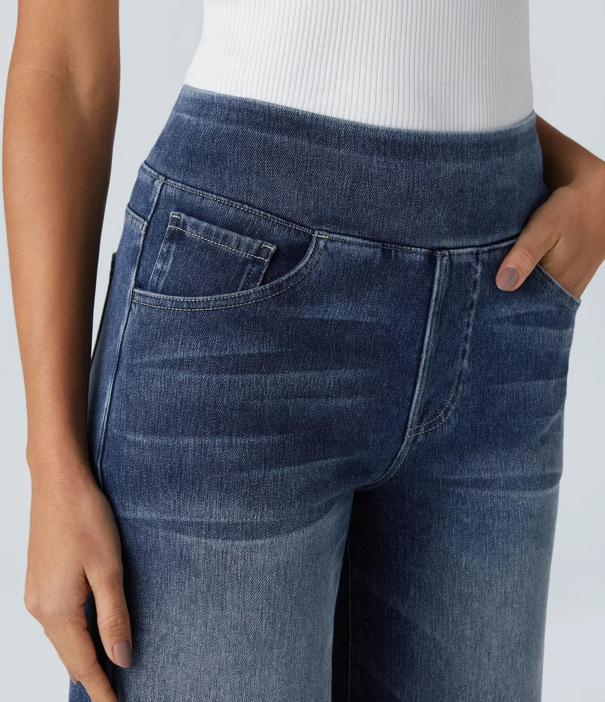 Eva | Pantalón Elástico de Cintura Alta y Cómodo