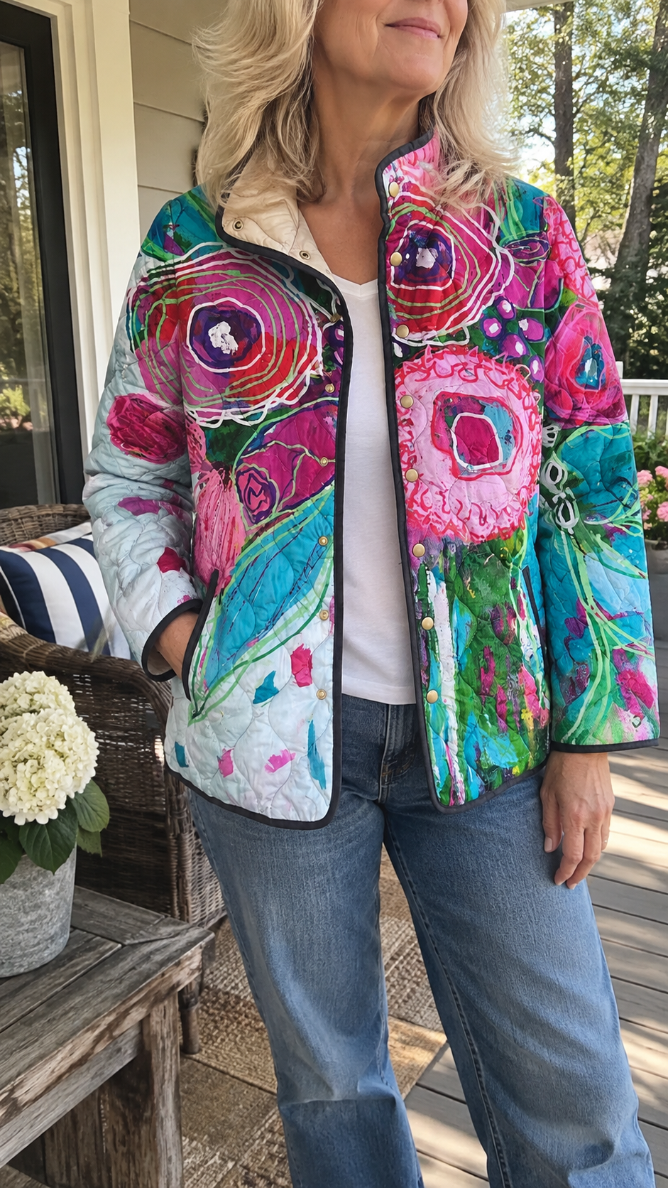 Arianne Chaqueta Elegante de Flores