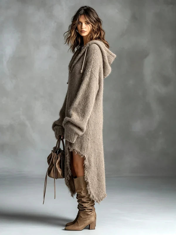 Helena | Vestido Jersey Oversize con Capucha