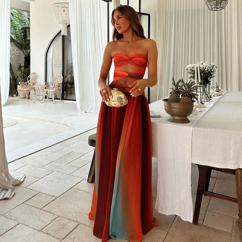 Valentina Vestido Maxi Tie-Dye