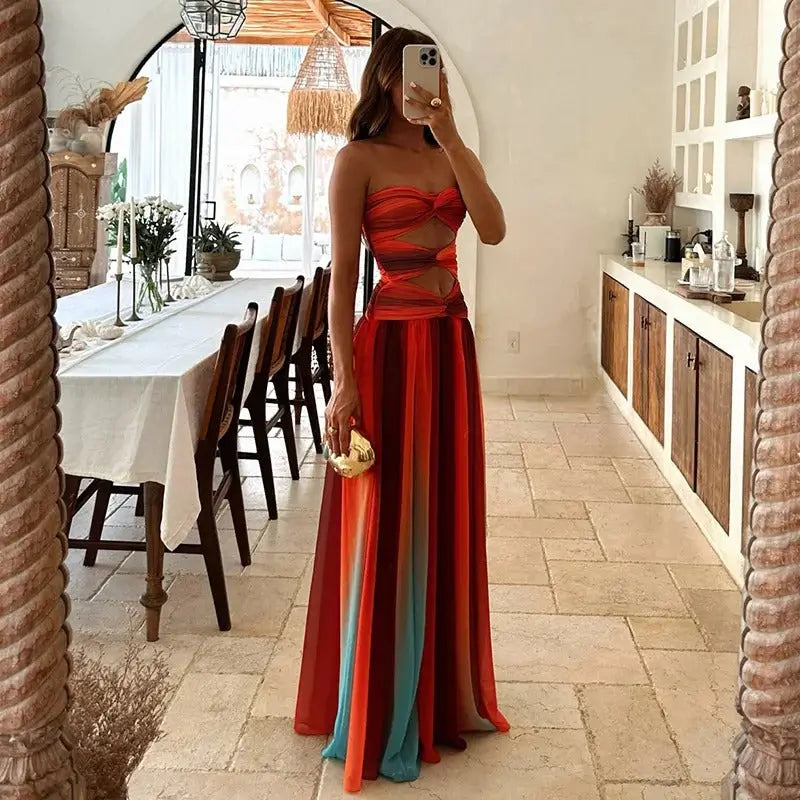 Valentina Vestido Maxi Tie-Dye
