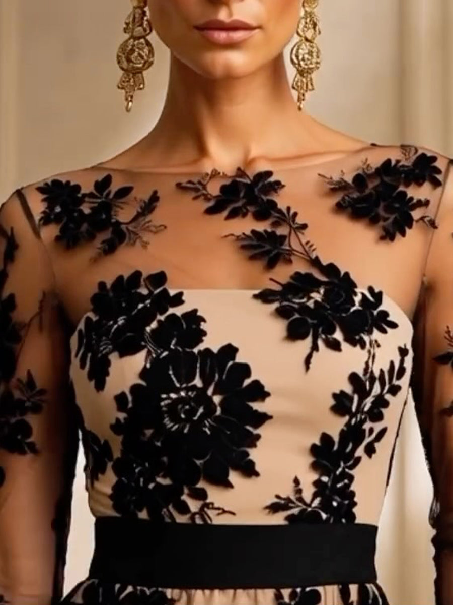 Victoria | Vestido Midi de Encaje Floral