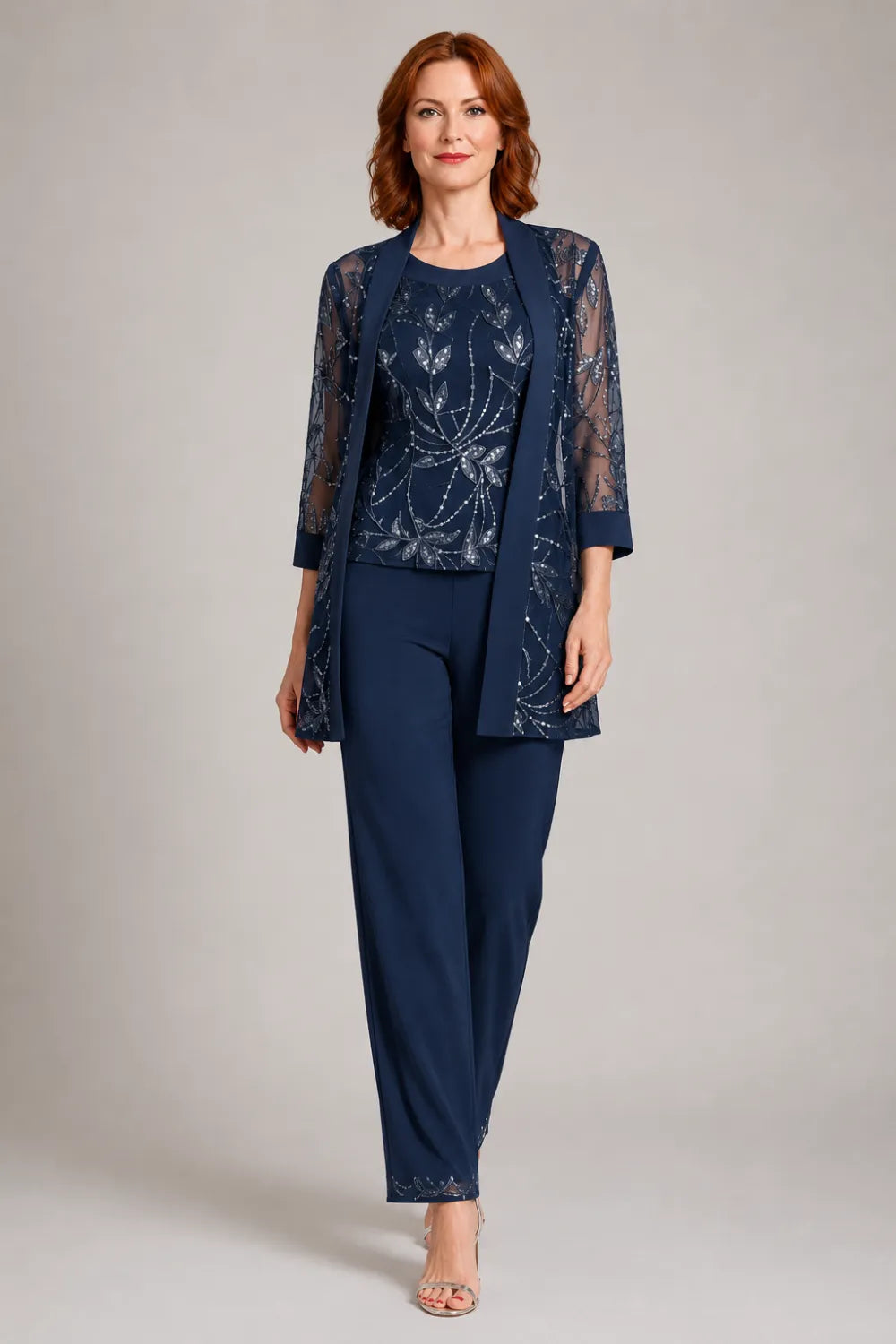 Conjunto de Pantalón de Gasa Formal para Madre de la Novia