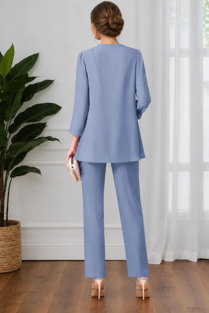Conjunto de Pantalón Formal Elegante de 3 Piezas