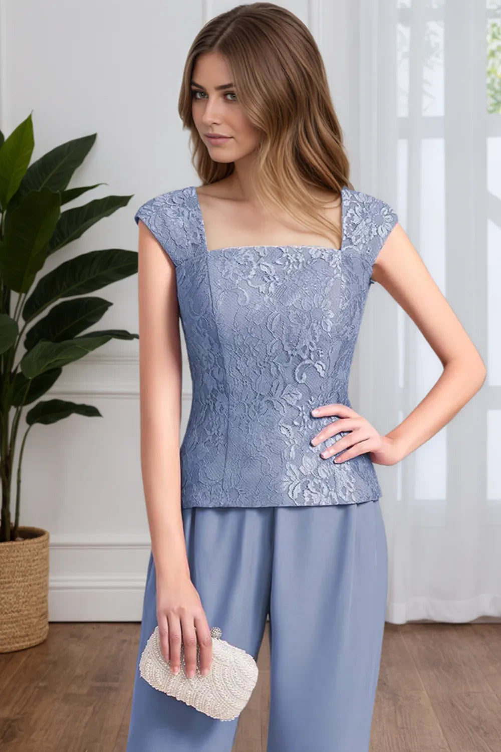 Conjunto de Pantalón Formal Elegante de 3 Piezas