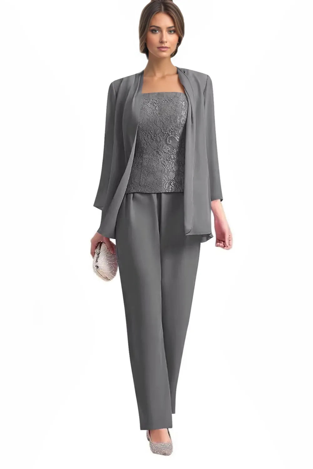 Conjunto de Pantalón Formal Elegante de 3 Piezas