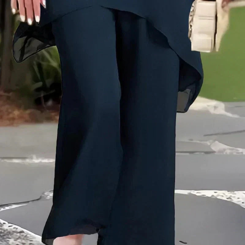 Harper | Conjunto Elegante Asimétrico de Top y Pantalón
