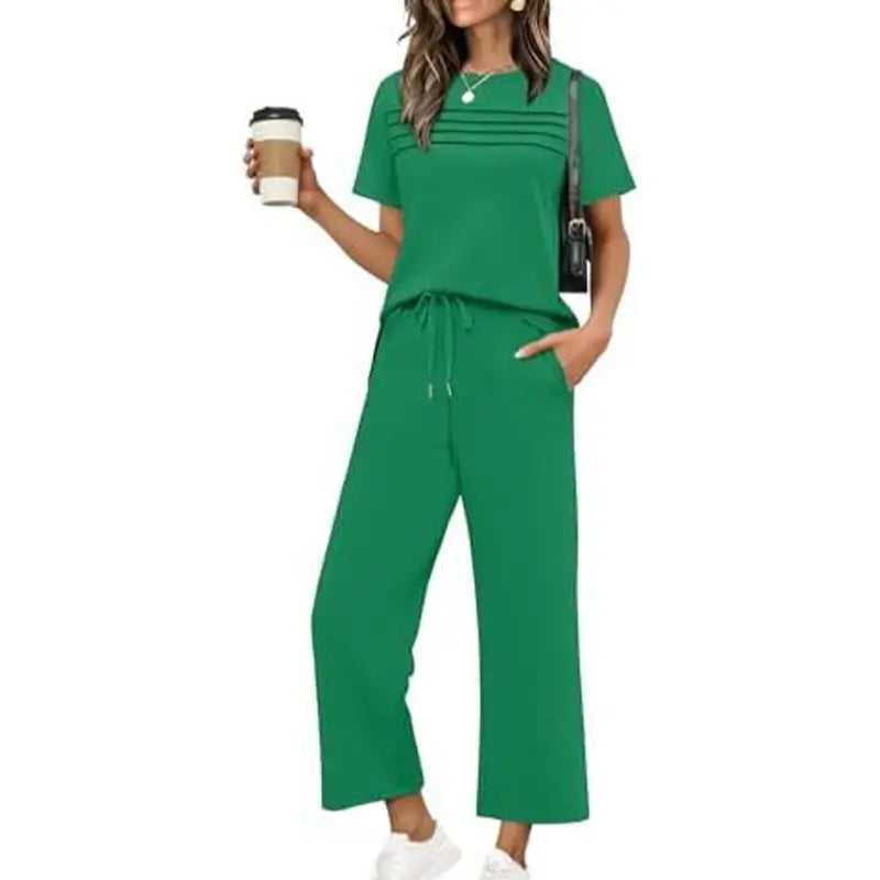 Conjunto Loungewear Relajado de 2 Piezas para Mujer