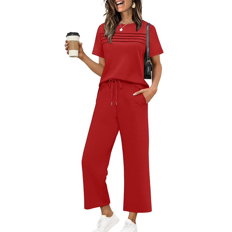 Conjunto Loungewear Relajado de 2 Piezas para Mujer