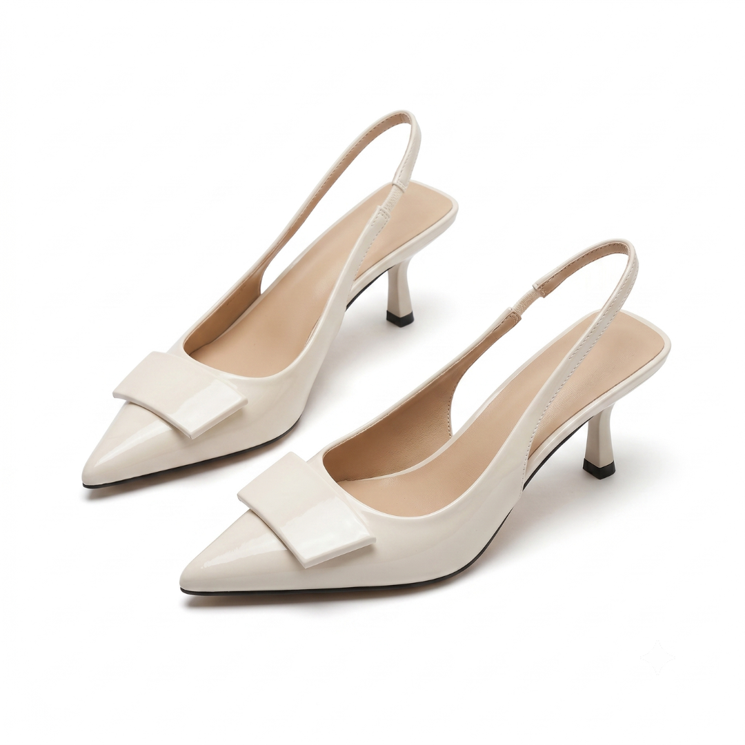 Hannah | Zapatos de Tacón Bajo con Tira Trasera