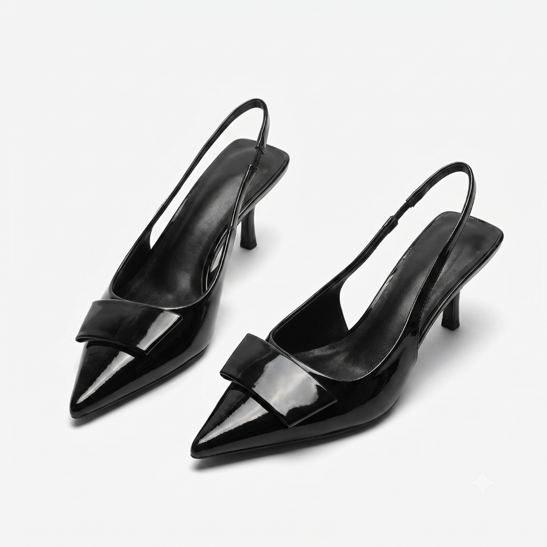 Hannah | Zapatos de Tacón Bajo con Tira Trasera