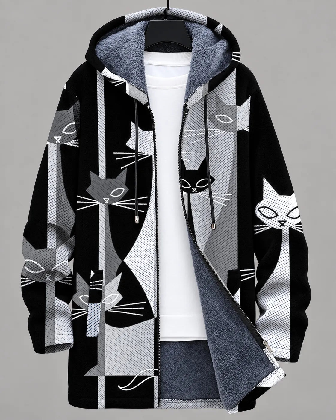 Celestine Chaqueta con Capucha Estampado Geométrico