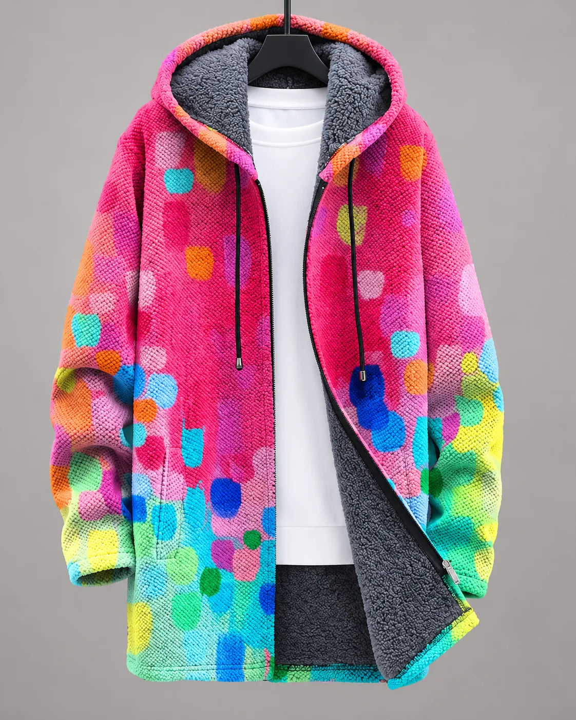 Celestine Chaqueta con Capucha Estampado Geométrico