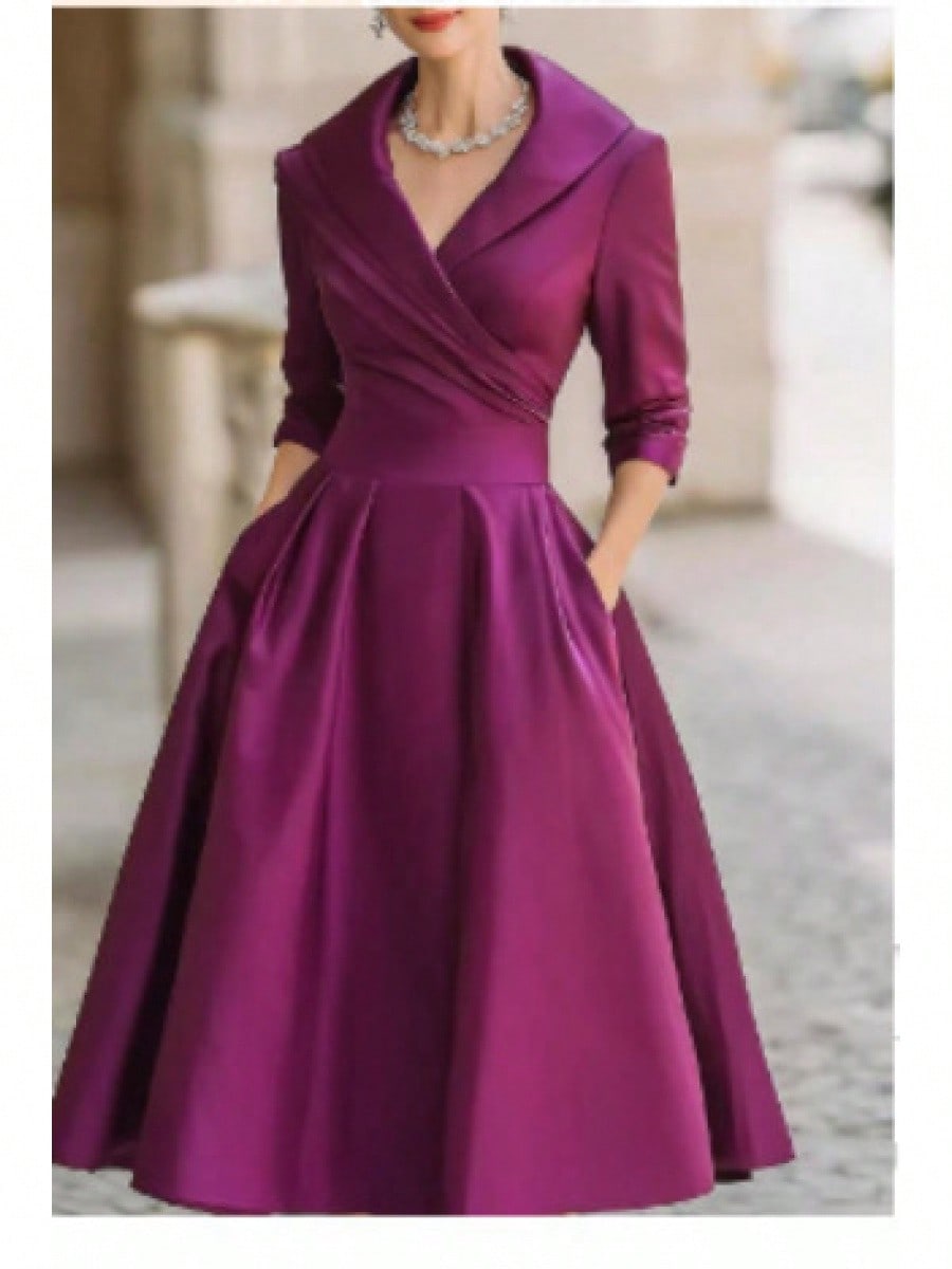 Carmen | Vestido Midi Cruzado Satinado