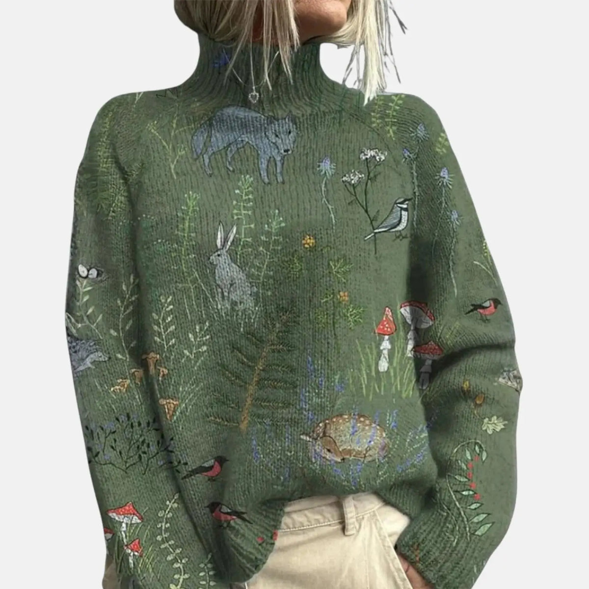 Aimelie | Jersey de Cuello Alto Elegante