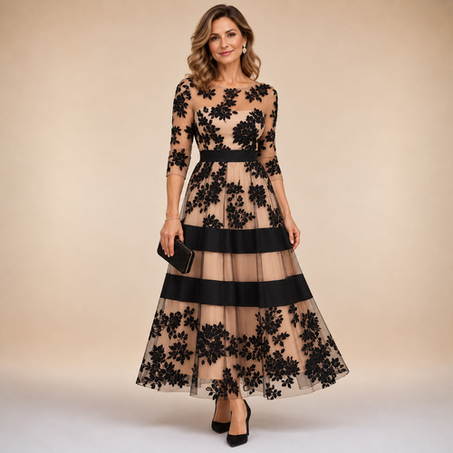 Victoria | Vestido Midi de Encaje Floral