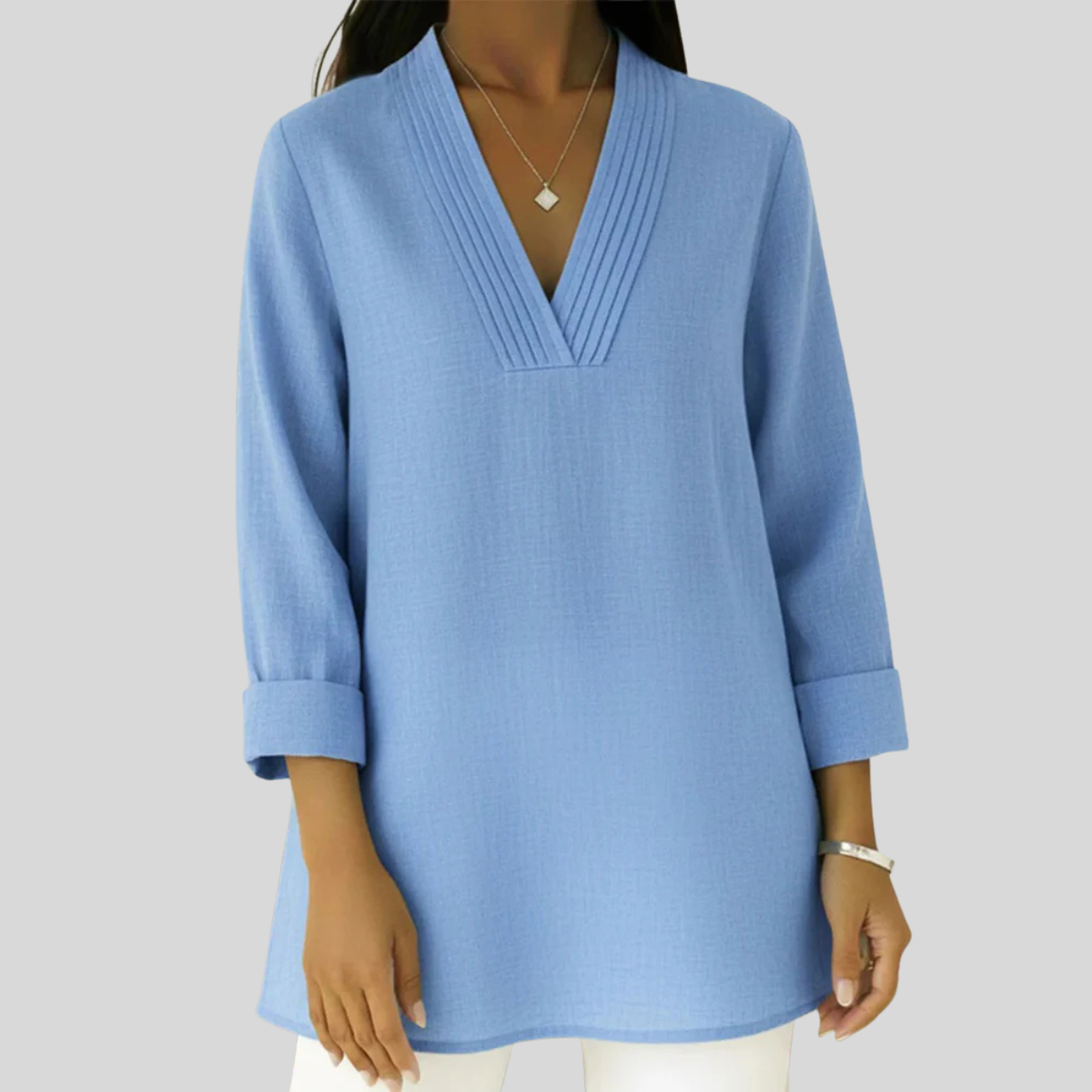 Elyra | Blusa de Manga Larga con Escote en V