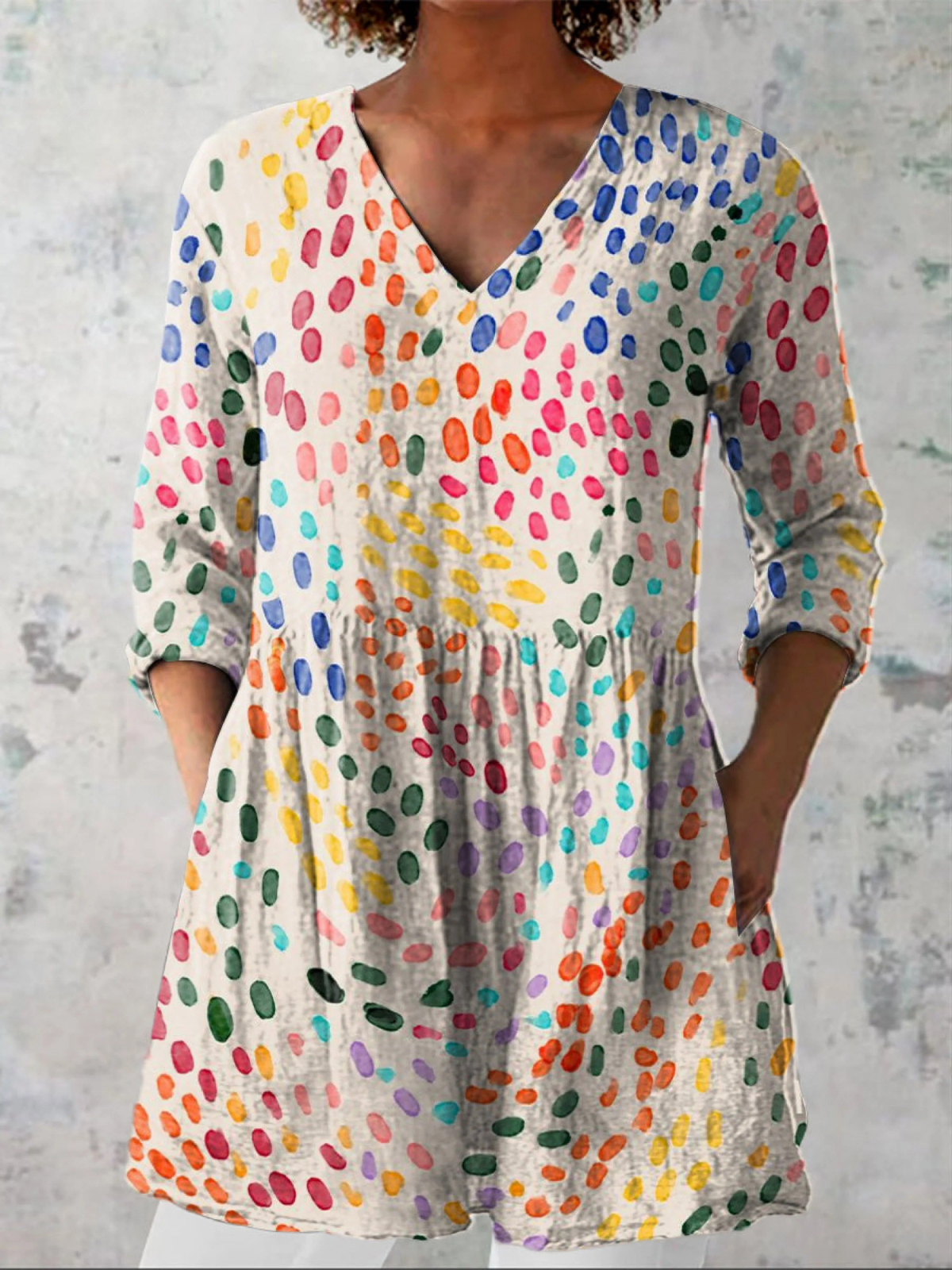 Bernadette | Blusa Larga con Escote en V