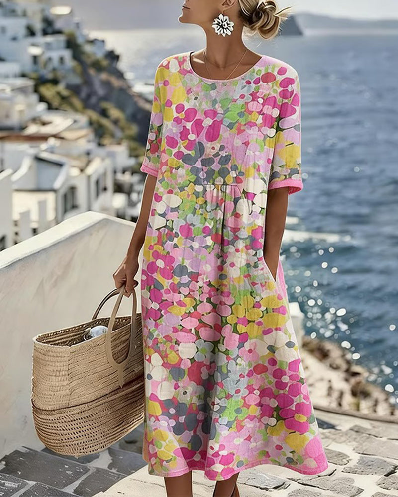 Elene Vestido Midi Floral Ligero