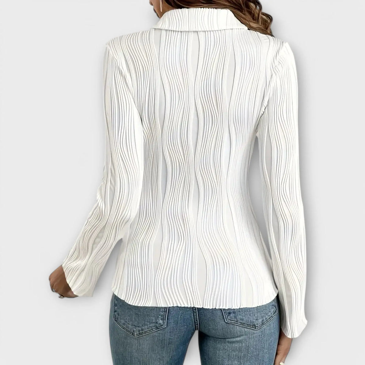 Natalia Blusa Polo Manga Larga