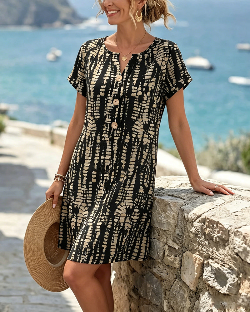 Halle | Vestido Evasé con Bloques de Color