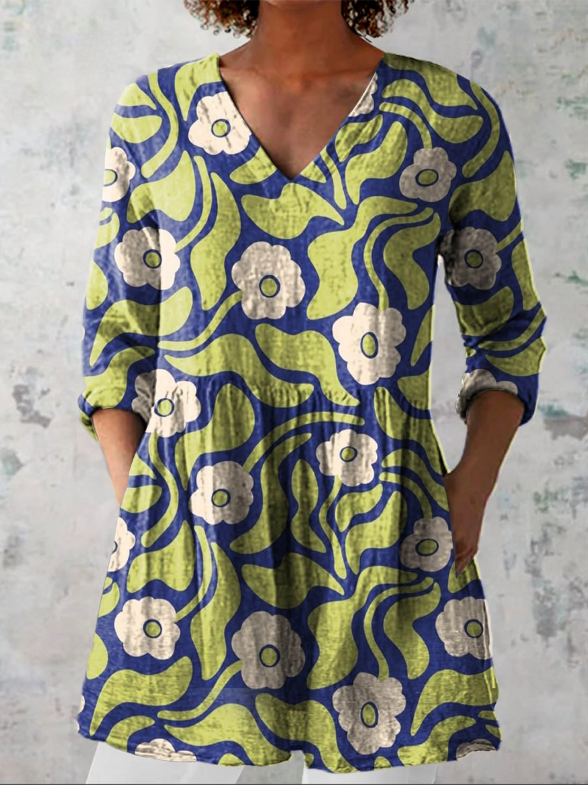 Galina | Blusa Larga con Escote en V