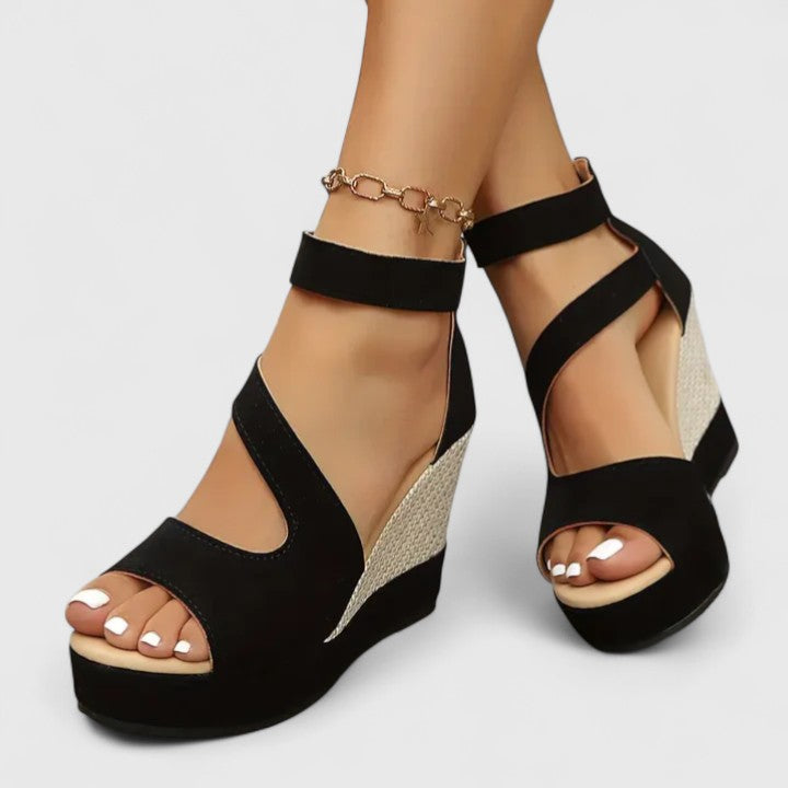 Aubrey Sandalias Tacón Negro