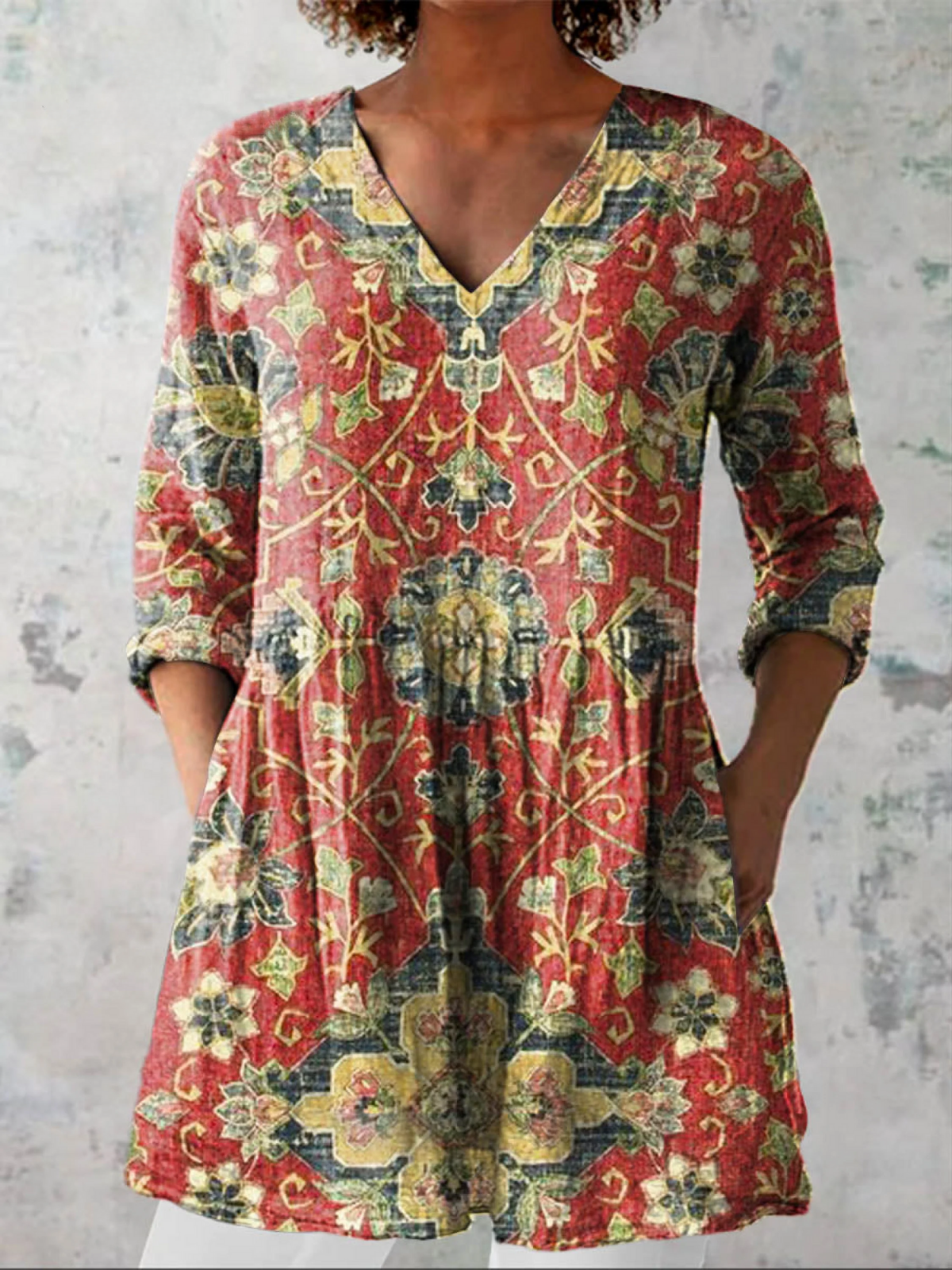 Dahlia | Blusa Larga con Cuello en V