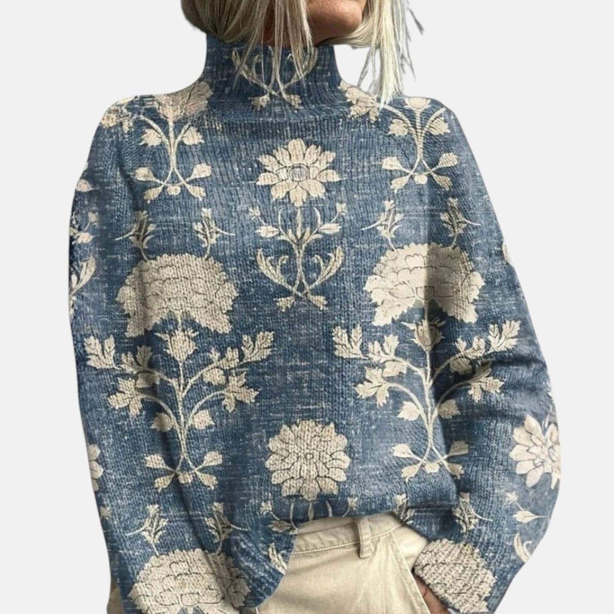 Aimelie | Jersey de Cuello Alto Elegante